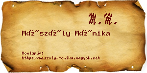 Mészöly Mónika névjegykártya